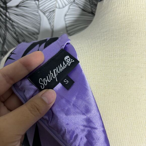 SOURPUSS RETRO DIAMONDS DRESS LILAC Fit and Flare Sleeveless Women’s Size Small - Picture 10 of 14